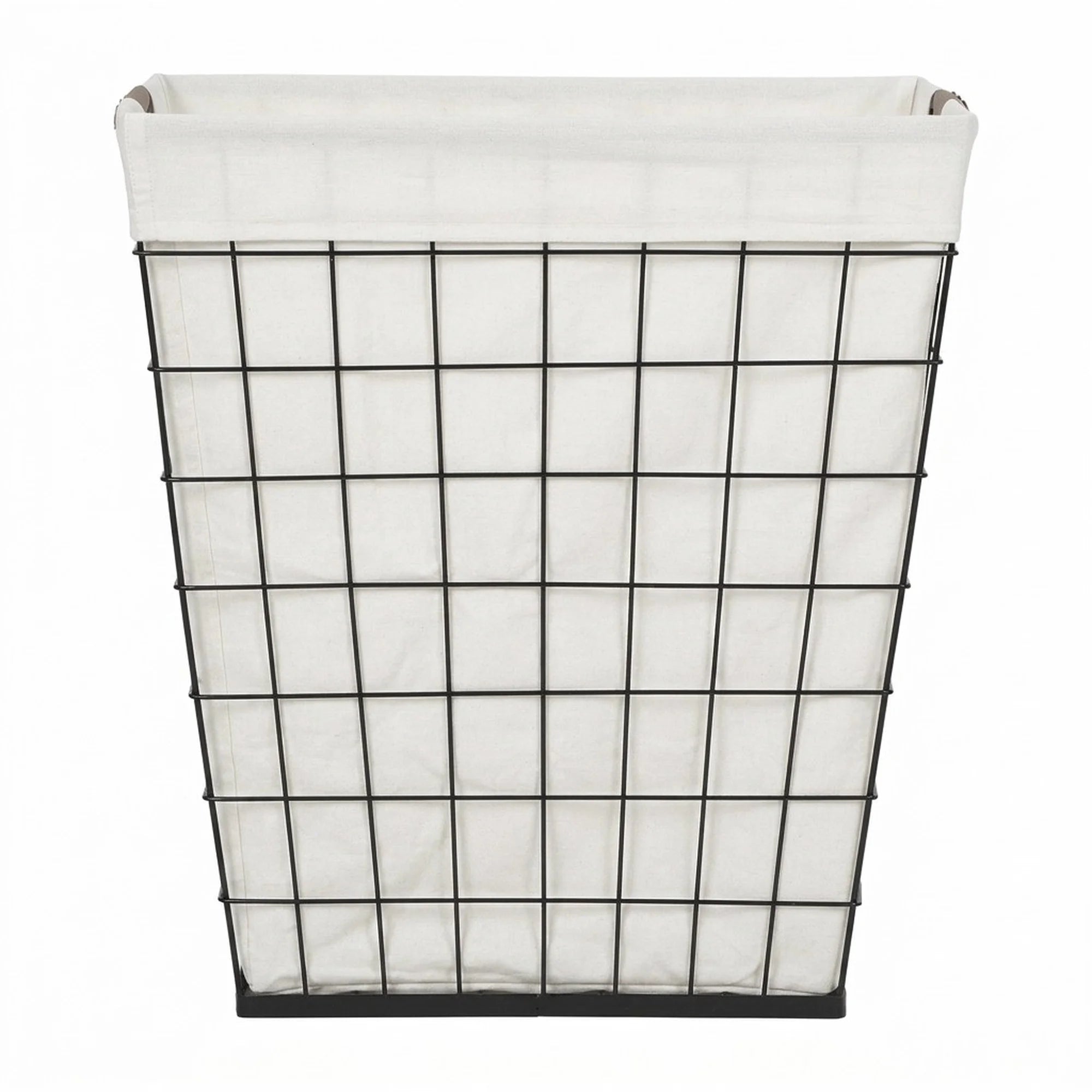 75L Rectangular Steel Wire Laundry Hamper with Removable Liner, Natural, Adult